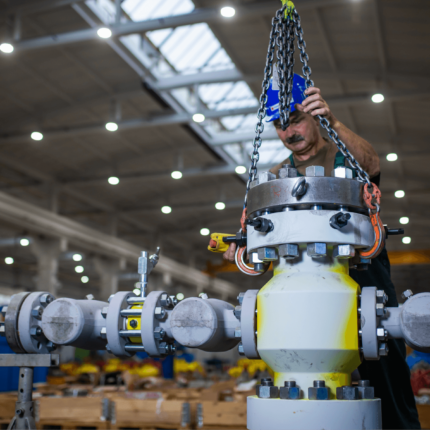 Dolna część głowicy eksploatacyjnej